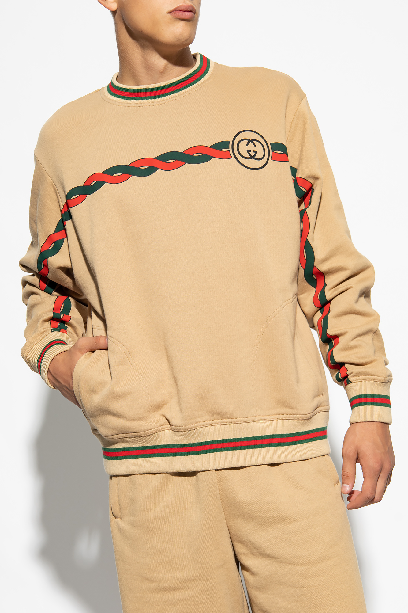 Gucci clearance sweatshirt stripe